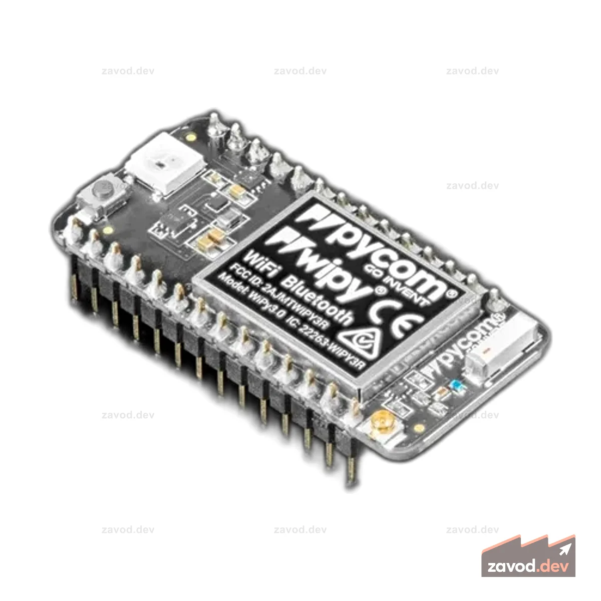 Собранный Pycom WiPy 3.0 с разъемами — плата расширения MicroPython IoT
