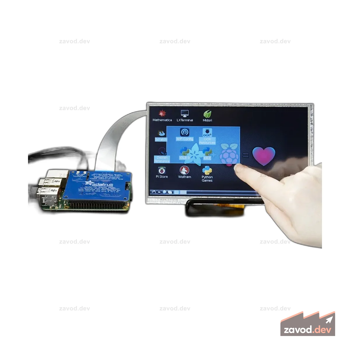 Кипа Adafruit DPI TFT для Raspberry Pi с сенсорной поддержкой