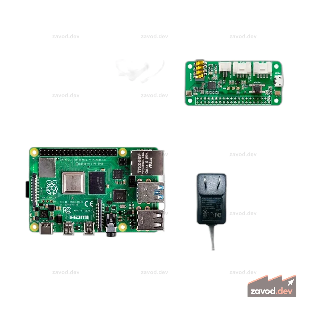 Raspberry Pi 4B — Комплект медиацентра — 4 ГБ