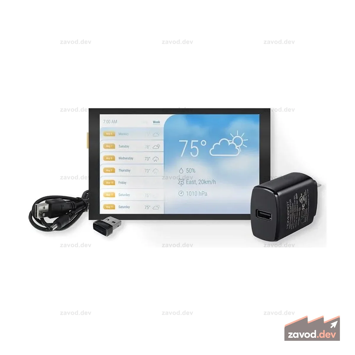 Модуль дисплея Pyxis 7 дюймов, 1200x1920 с комплектом разработчика Raspberry Pi CM3+