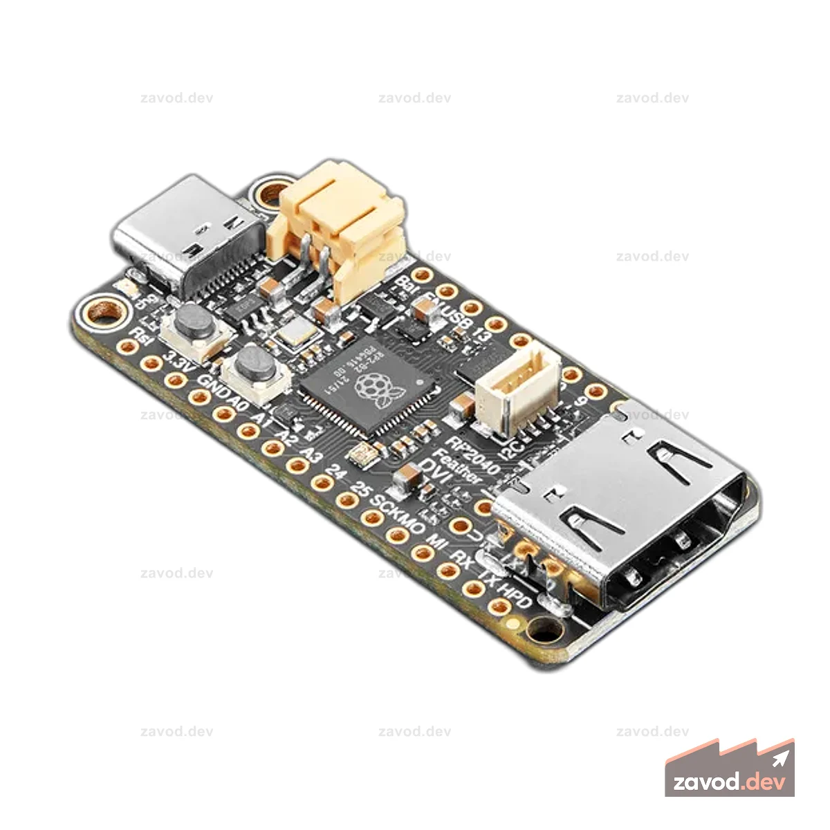 Плата разработки Adafruit Feather RP2040 с выходным портом DVI