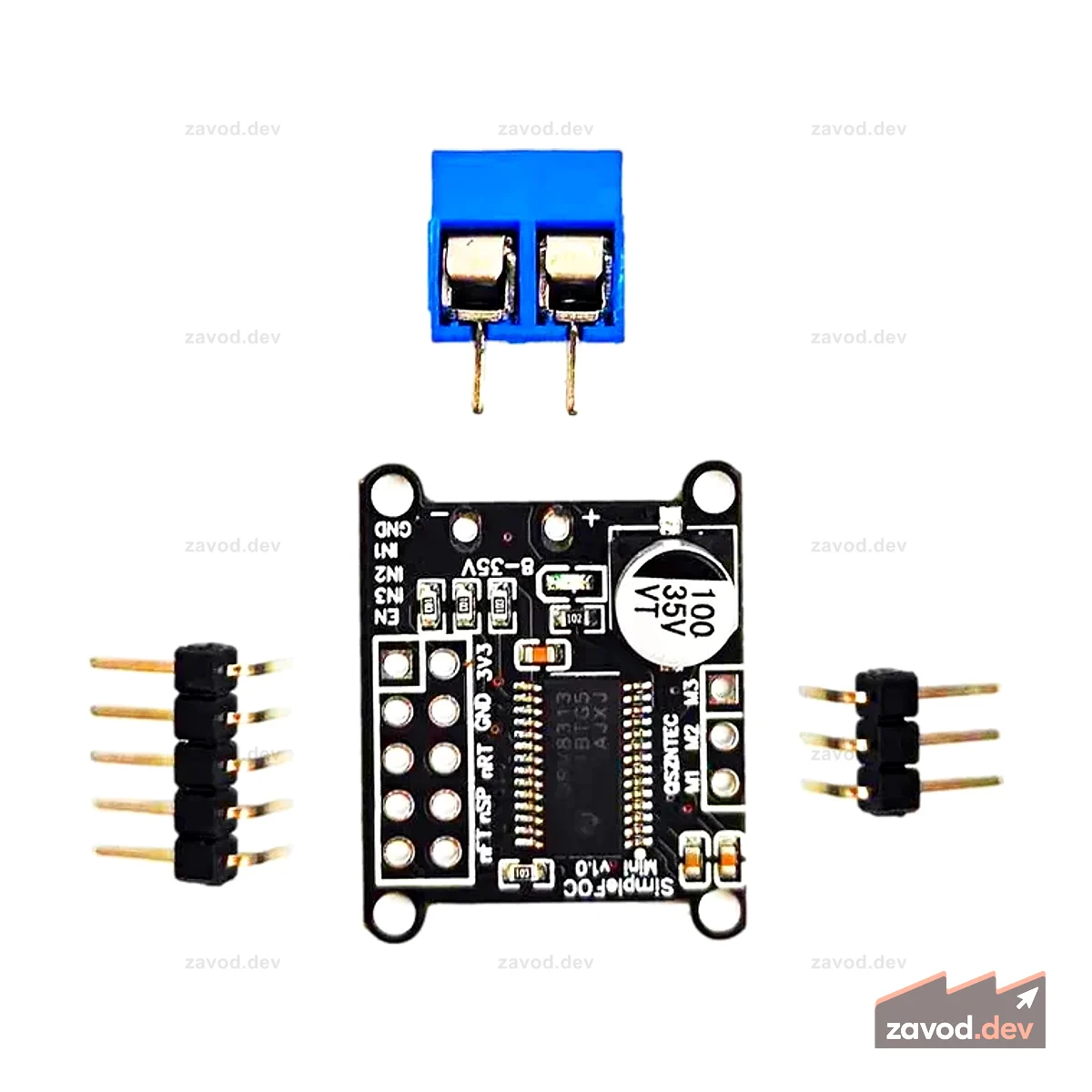 Простой FOC Mini v1.0 DRV8313 Плата драйвера бесщеточного двигателя постоянного тока FOC Драйвер управления SVPWM Модуль управления DC 8-30 В
