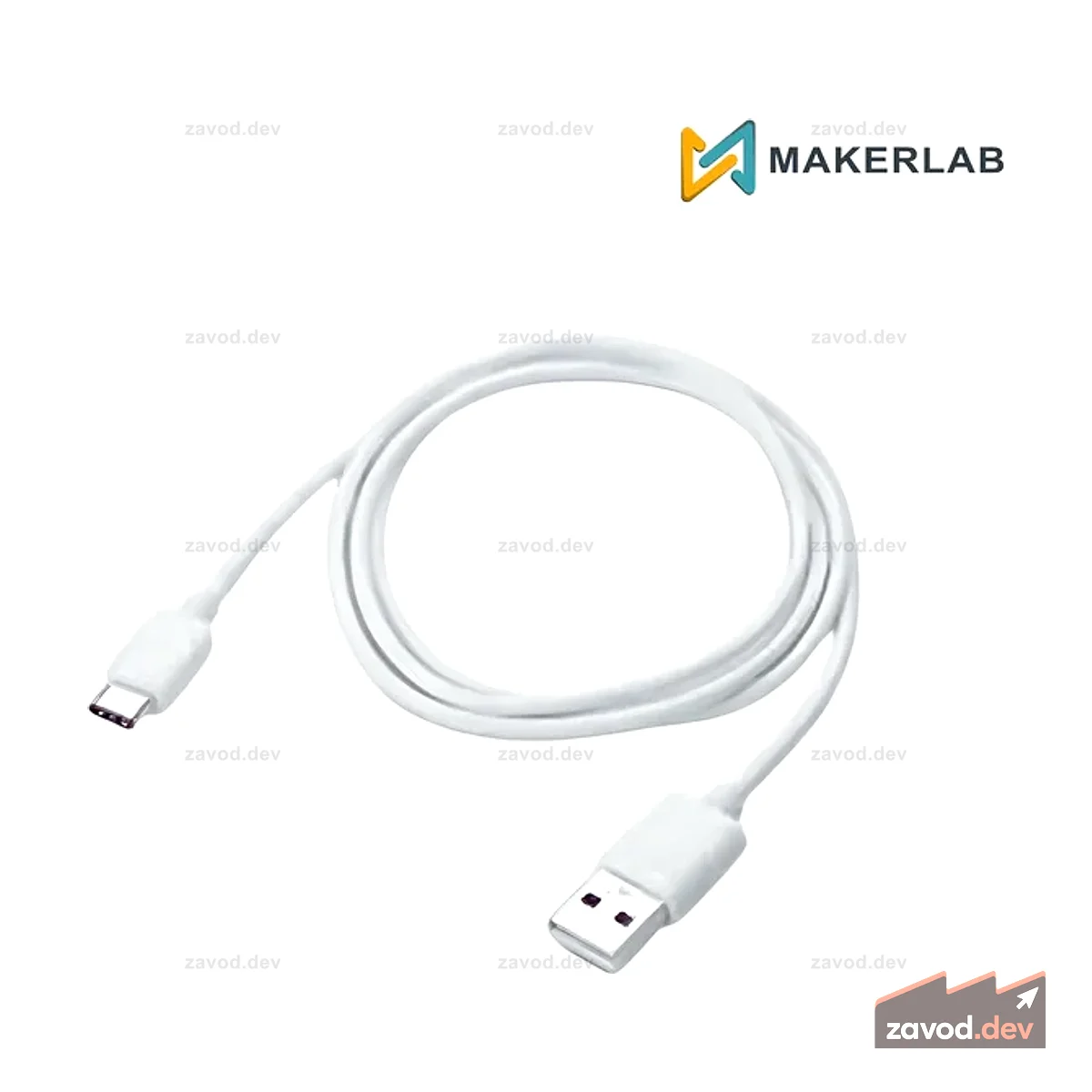USB-кабель для передачи данных Type-C 1 м (белый) для Arduino UNO R4 Wi-Fi