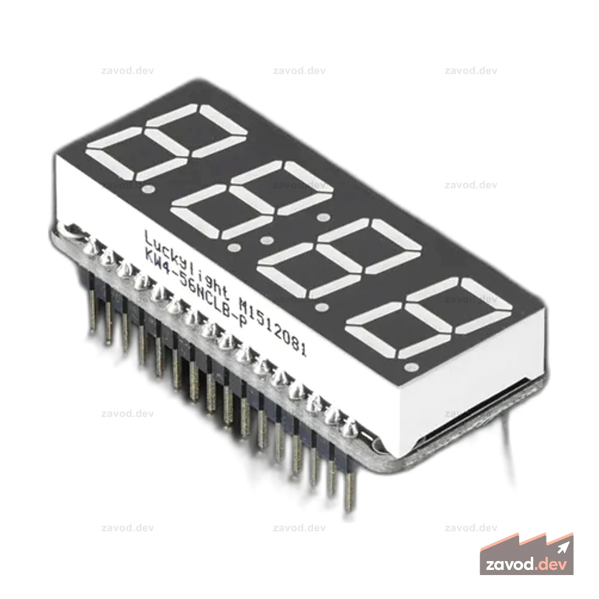 Adafruit 4-значный 7-сегментный светодиодный матричный дисплей FeatherWing - красный