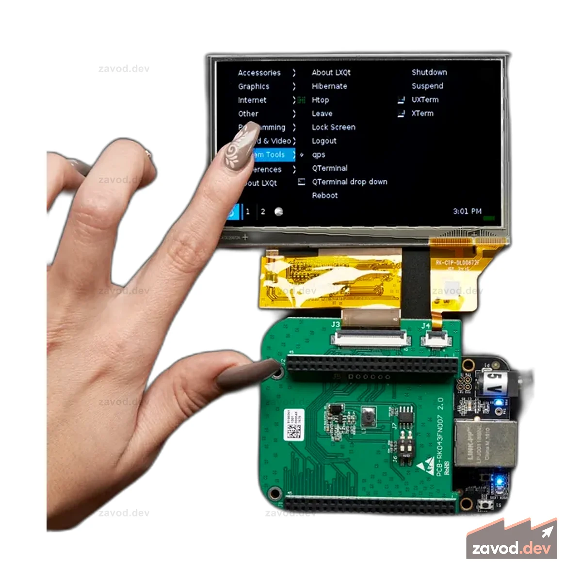 Накидка с емкостным сенсорным ЖК-дисплеем 4,3 дюйма для BeagleBone