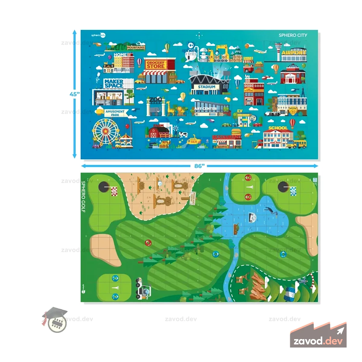 Коврик Sphero City & Golf Code