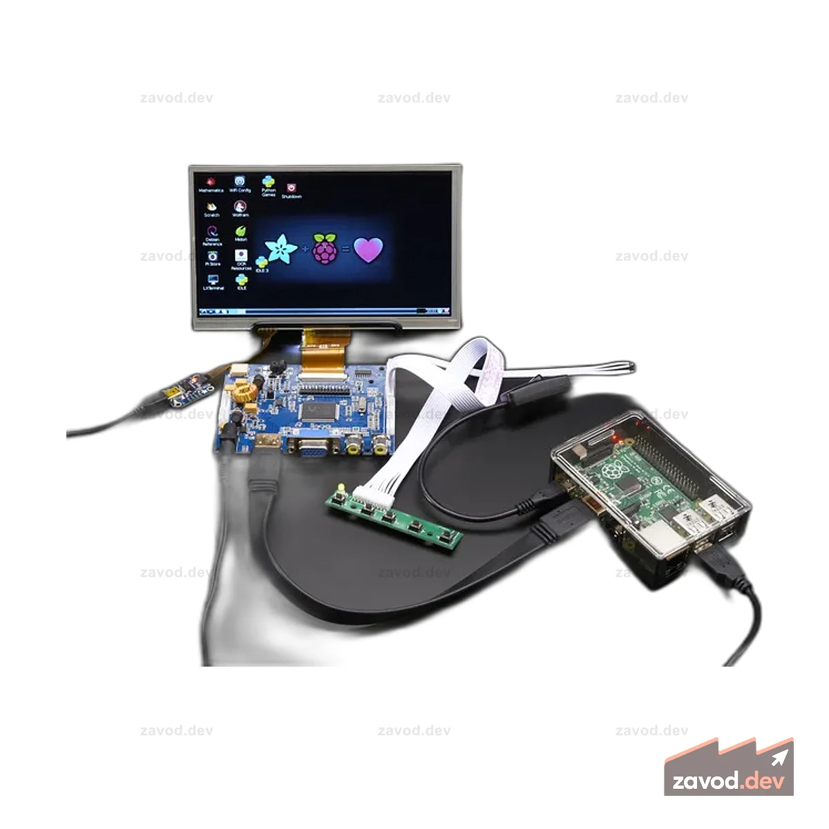 HDMI 4 Pi: 7-дюймовый дисплей и звук 1024x600 с сенсорным экраном