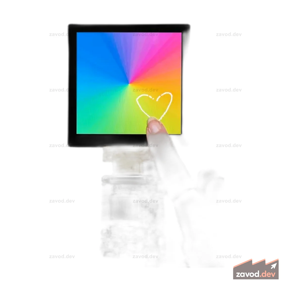 Квадратный RGB TTL TFT-дисплей — 4 дюйма, 480x480 — с емкостным сенсорным экраном