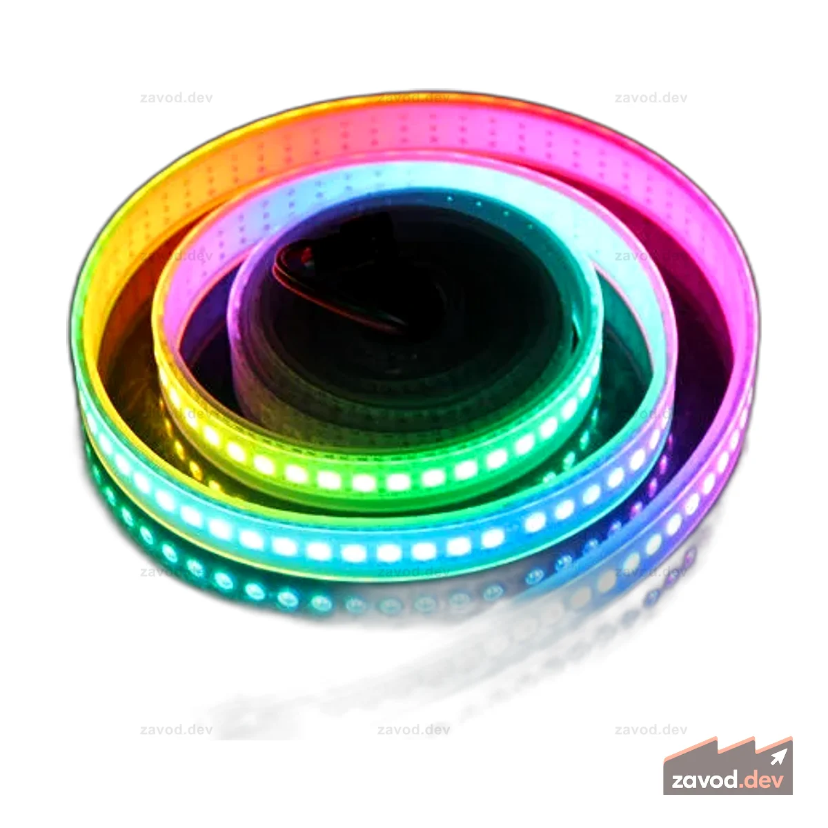 WS2812B Цифровая водонепроницаемая гибкая светодиодная лента RGB 144 светодиодов и метр - 2 метра