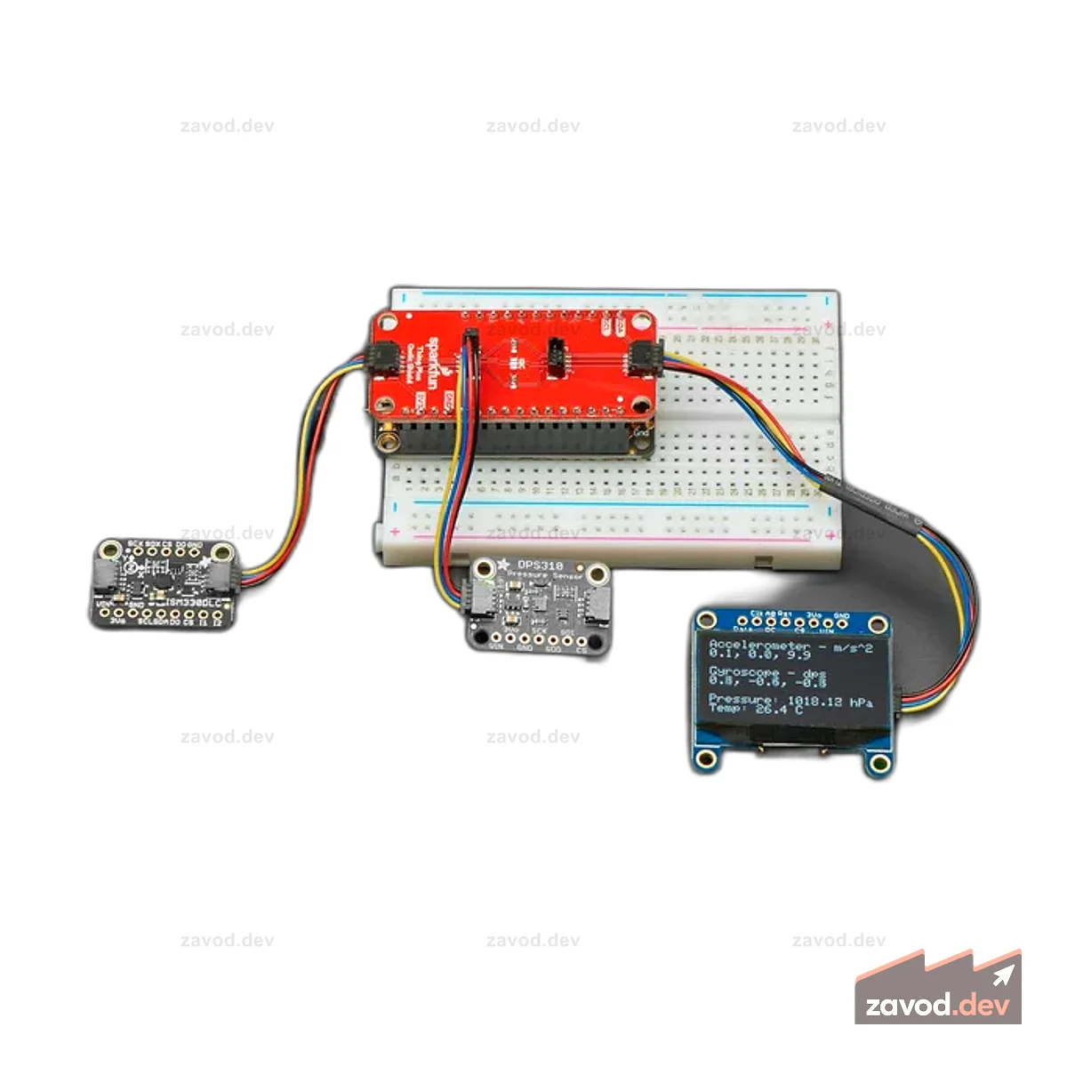 SparkFun Qwiic / Stemma QT FeatherWing (Щит для Thing Plus)