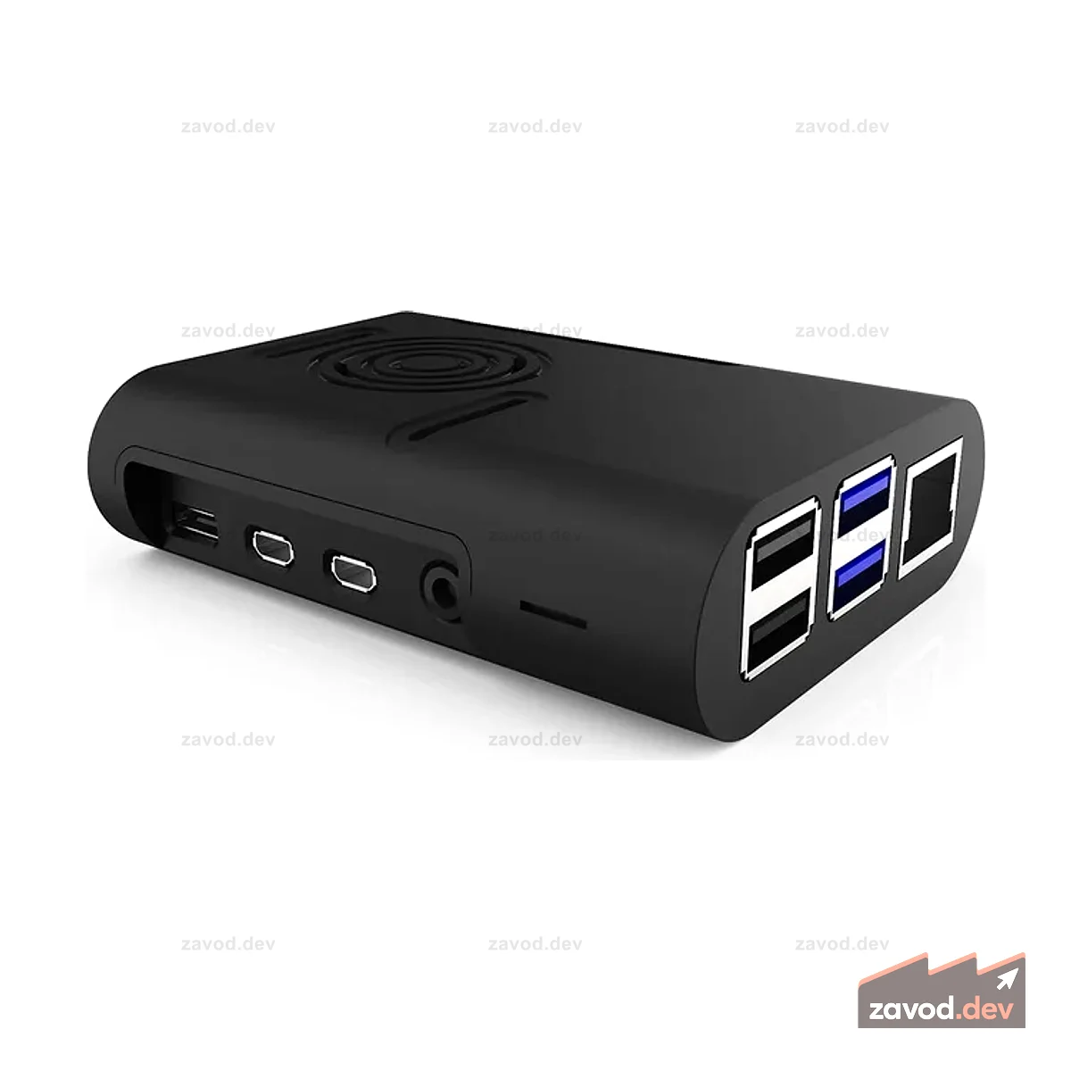 Корпус из АБС-пластика, черный чехол для Raspberry Pi 4 B
Черный корпус