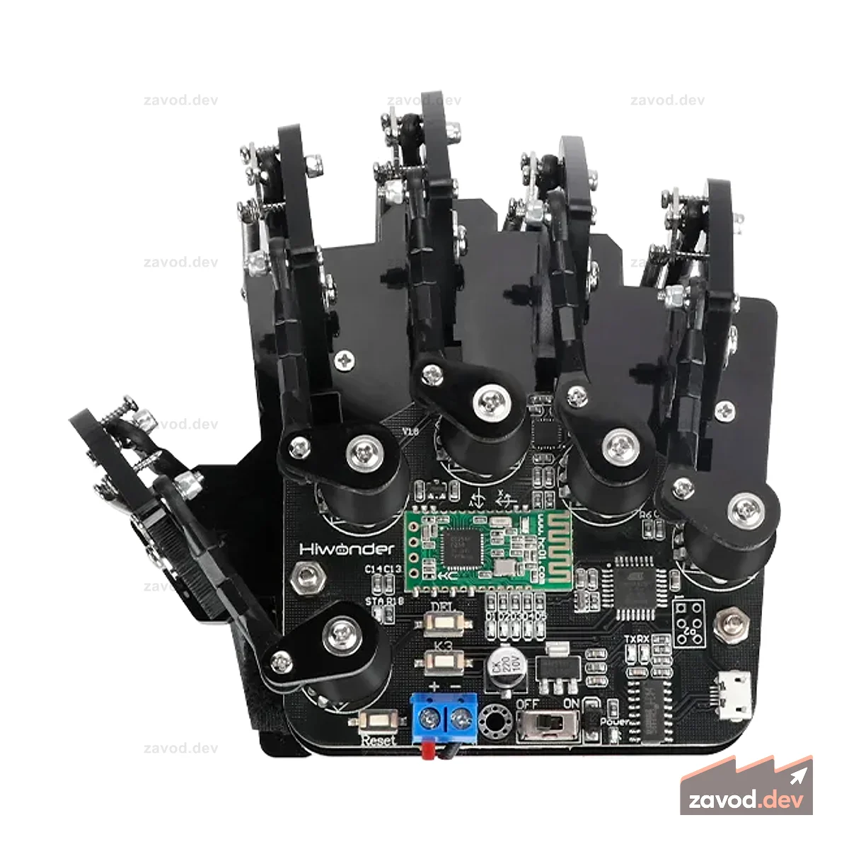 Hiwonder Wireless Glove Соматосенсорная механическая перчатка с открытым исходным кодом для управления роботом