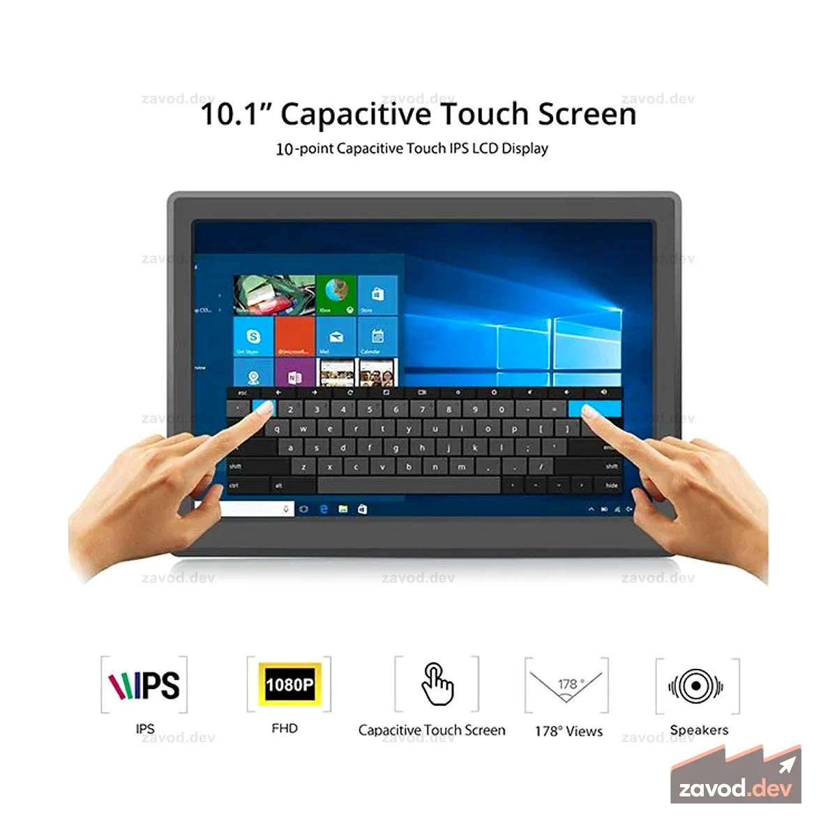 SF101T 10,1-дюймовый сенсорный IPS-монитор 1920x1080 для Raspberry Pi