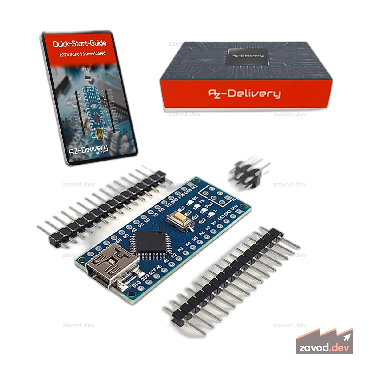 LGT8 Nano V3 - Плата микроконтроллера с LGT8F328P и CH340, совместимая с Arduino Nano, тактовая частота 32 МГц