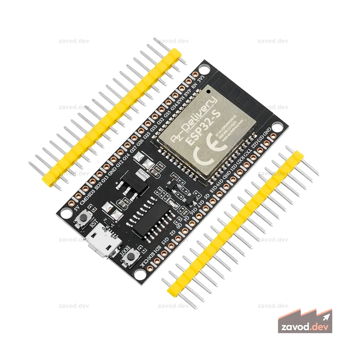 ESP32S Dev Kit C для запуска модуля NodeMCU WLAN, Wi-Fi, макетная плата с CH340 и совместимостью с Arduino