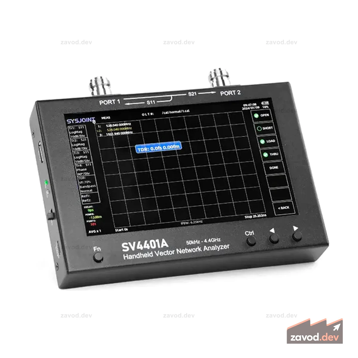 Chelegance JNCRadio VNA 7-дюймовый векторный анализатор цепей, 4,4 ГГц с емкостным сенсорным экраном