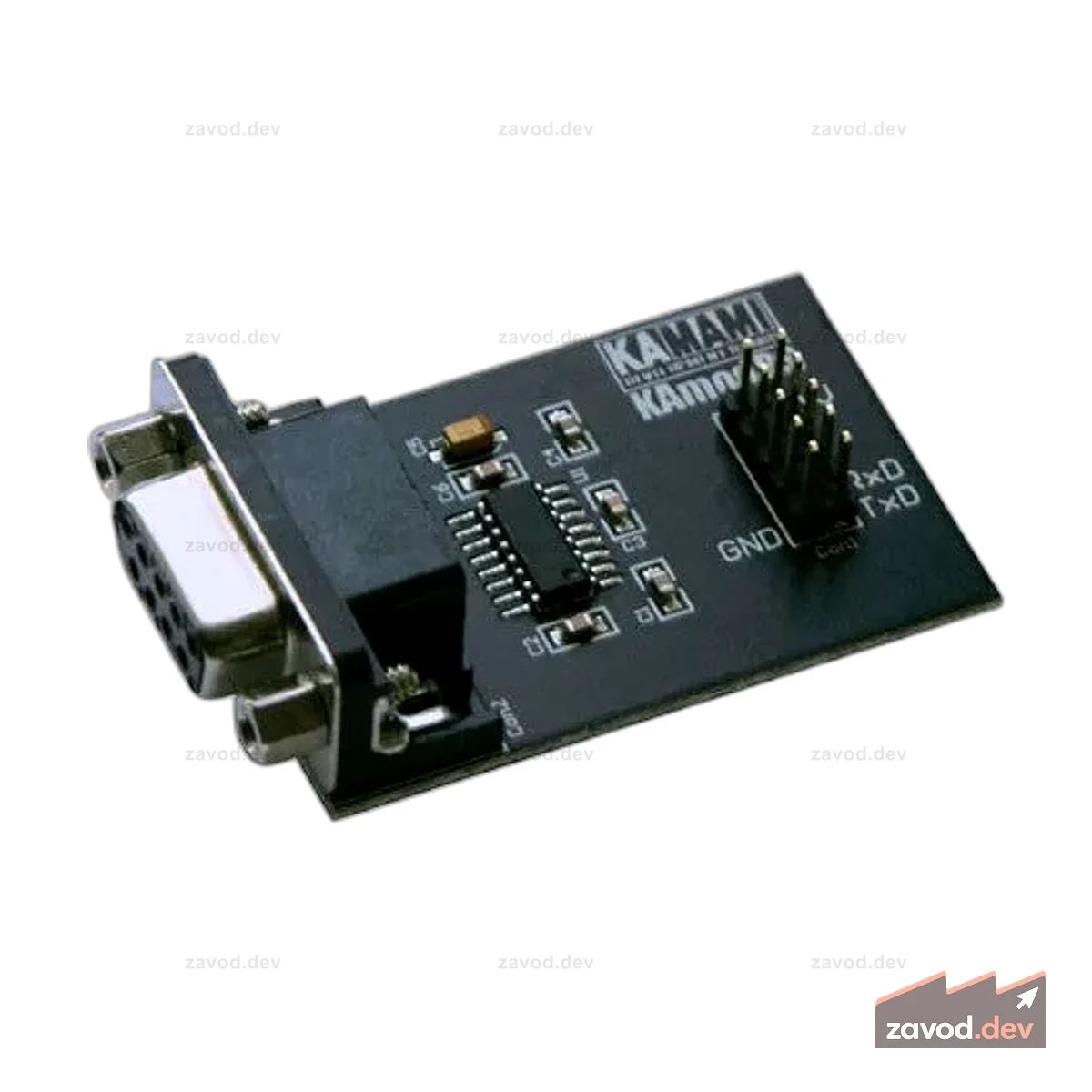 KAmodRS - модуль преобразователя уровней напряжения с MAX3232 (RS232)