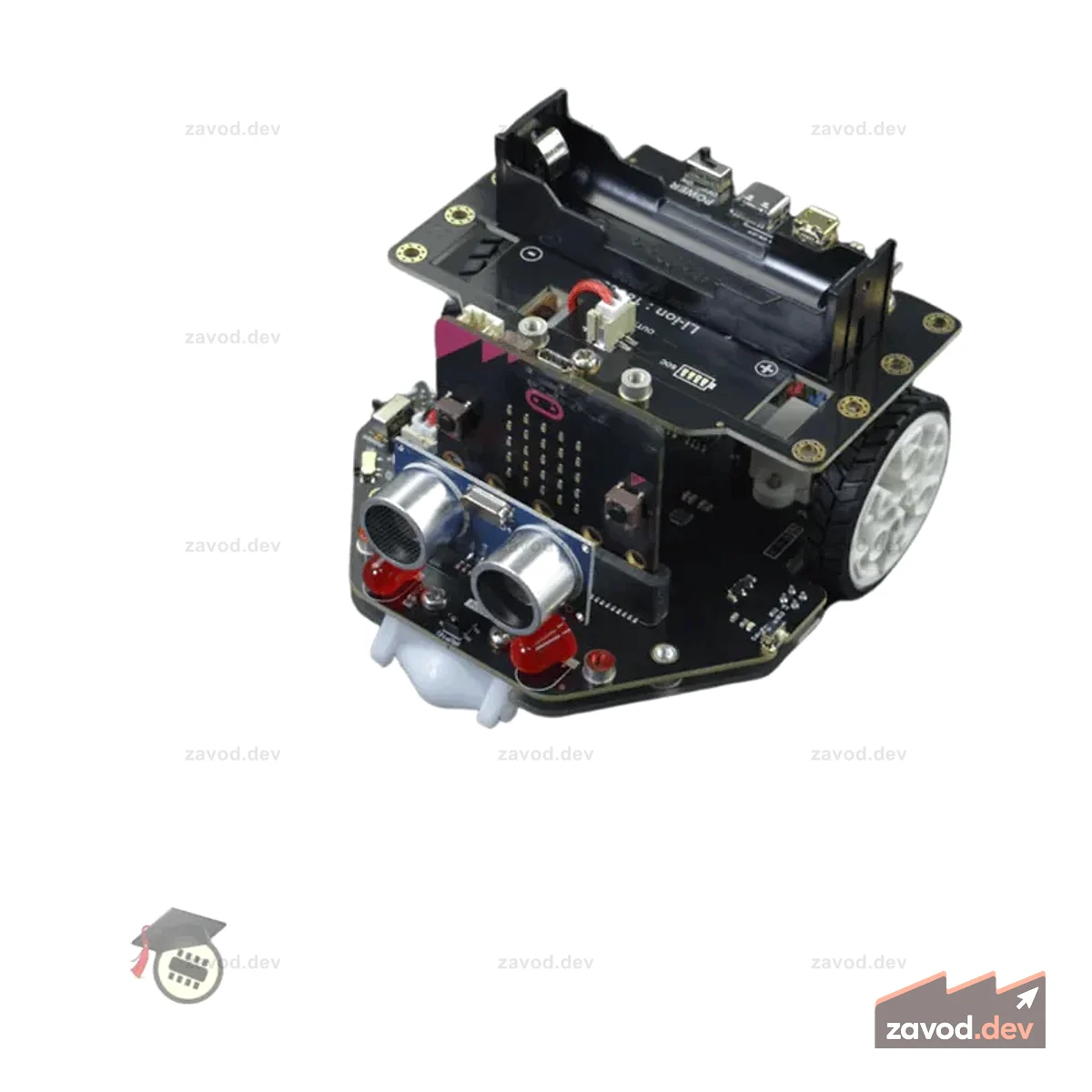 micro:Maqueen Plus V2 (18650) — робот для продвинутого обучения STEM для micro:bit