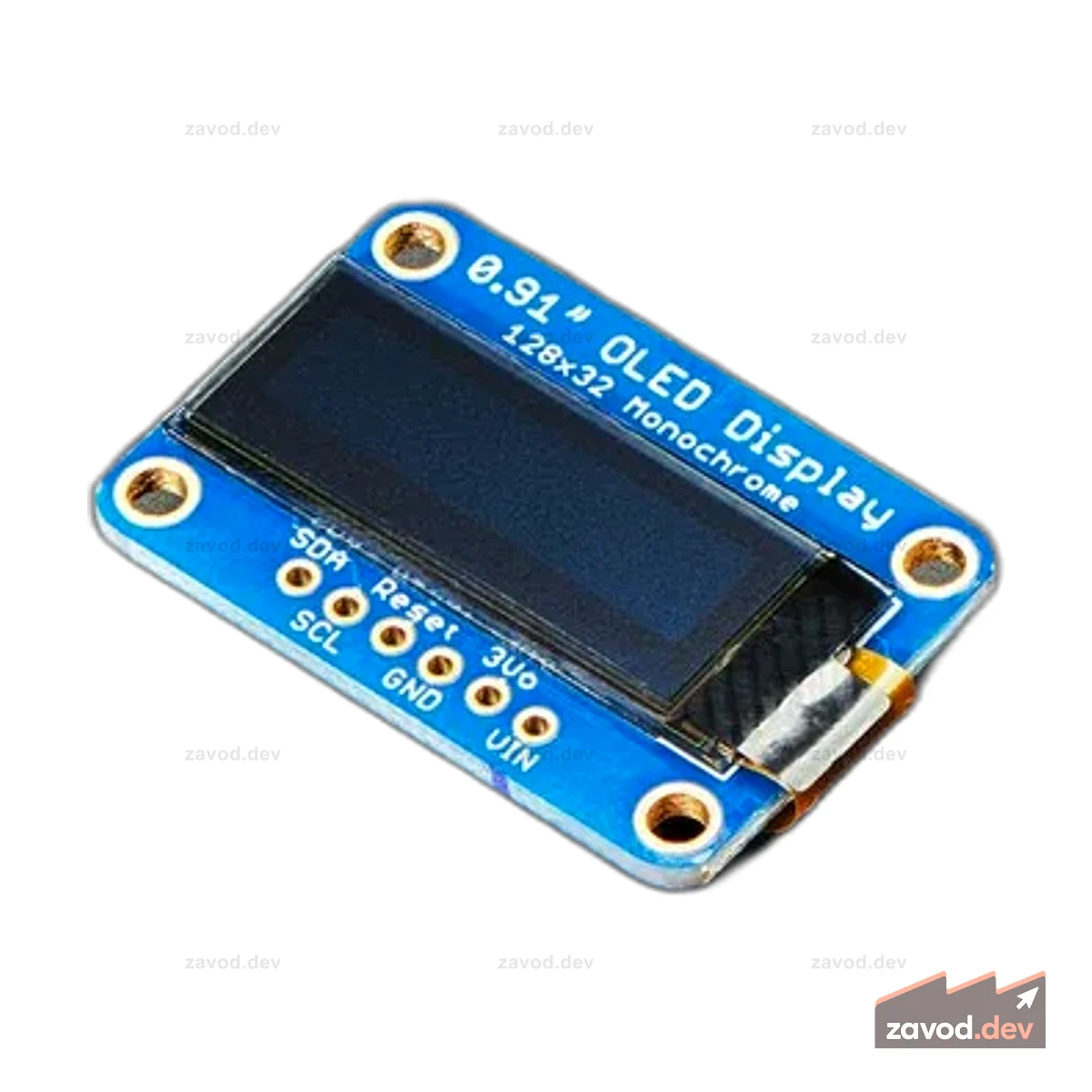 Монохромный 128x32 I2C OLED-дисплей — STEMMA QT / Qwiic Compat
