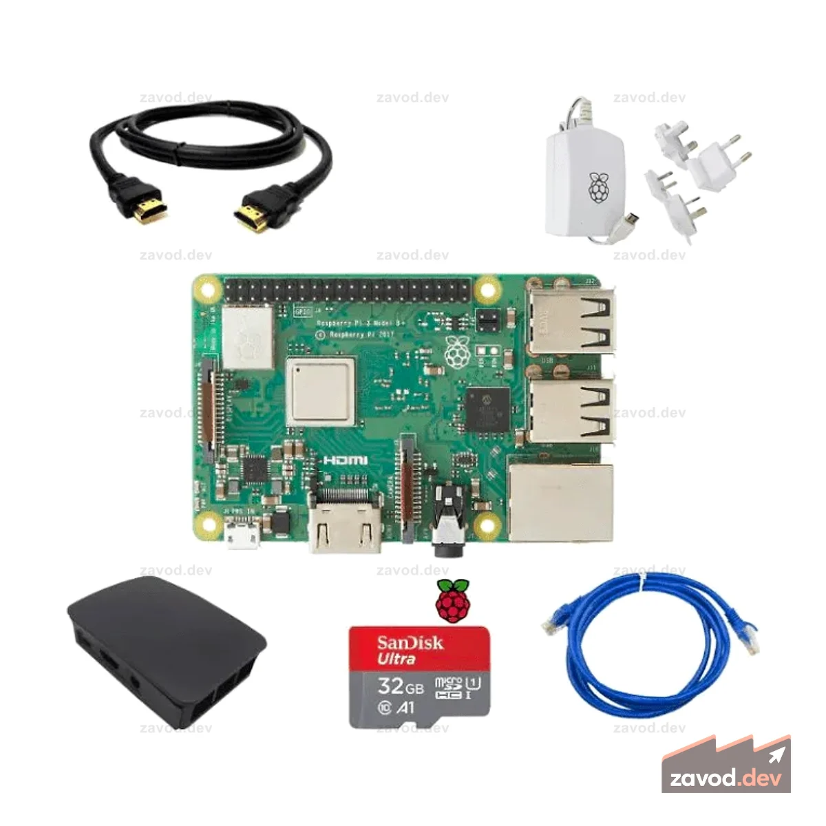 Официальный комплект Raspberry Pi 3B+