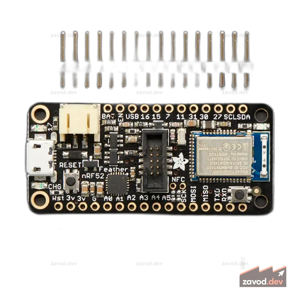 Adafruit Feather nRF52 Pro с загрузчиком myNewt nRF52832