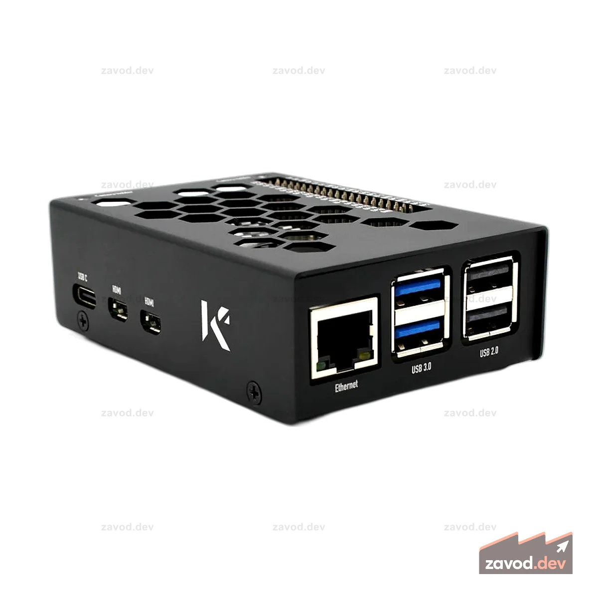 KKSB Raspberry Pi 5 Корпус Алюминий Черный