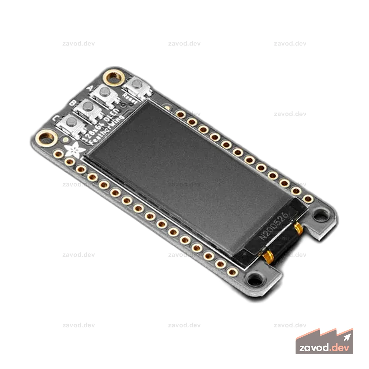 Adafruit FeatherWing OLED — надстройка OLED 128x64 для Feather STEMMA QT / Qwiic
