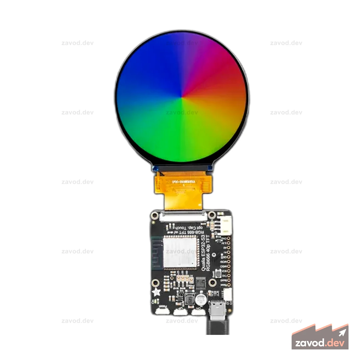 Круглый TFT-дисплей RGB 666 TTL — 2,8 дюйма, 480x480 — без сенсорного экрана