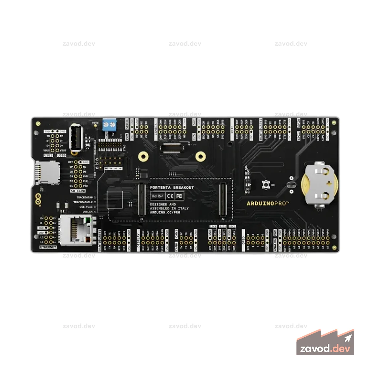 Официальная коммутационная плата Arduino Portenta — ASX00031