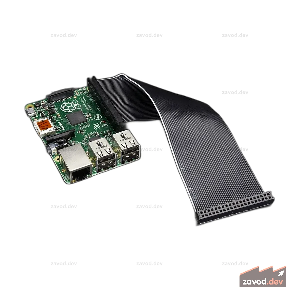 Ленточный кабель GPIO для модели Raspberry Pi A+/B+/Pi 2/Pi 3/Pi 4 — (40 контактов)