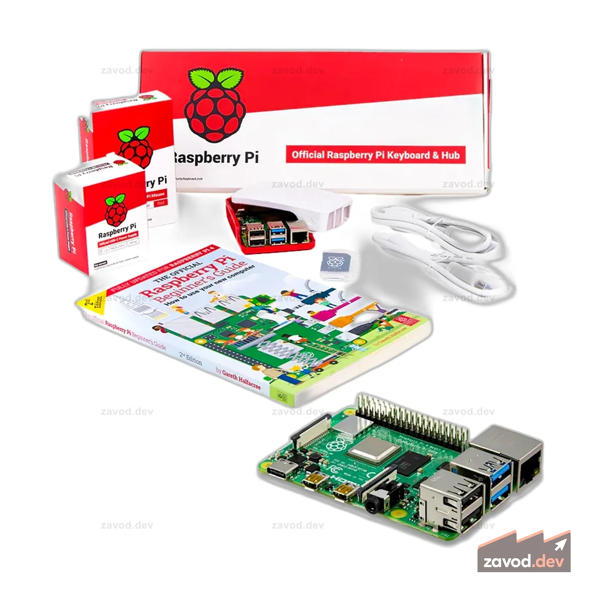 Pakronics® Raspberry Pi® 4 Настольный комплект 8 ГБ