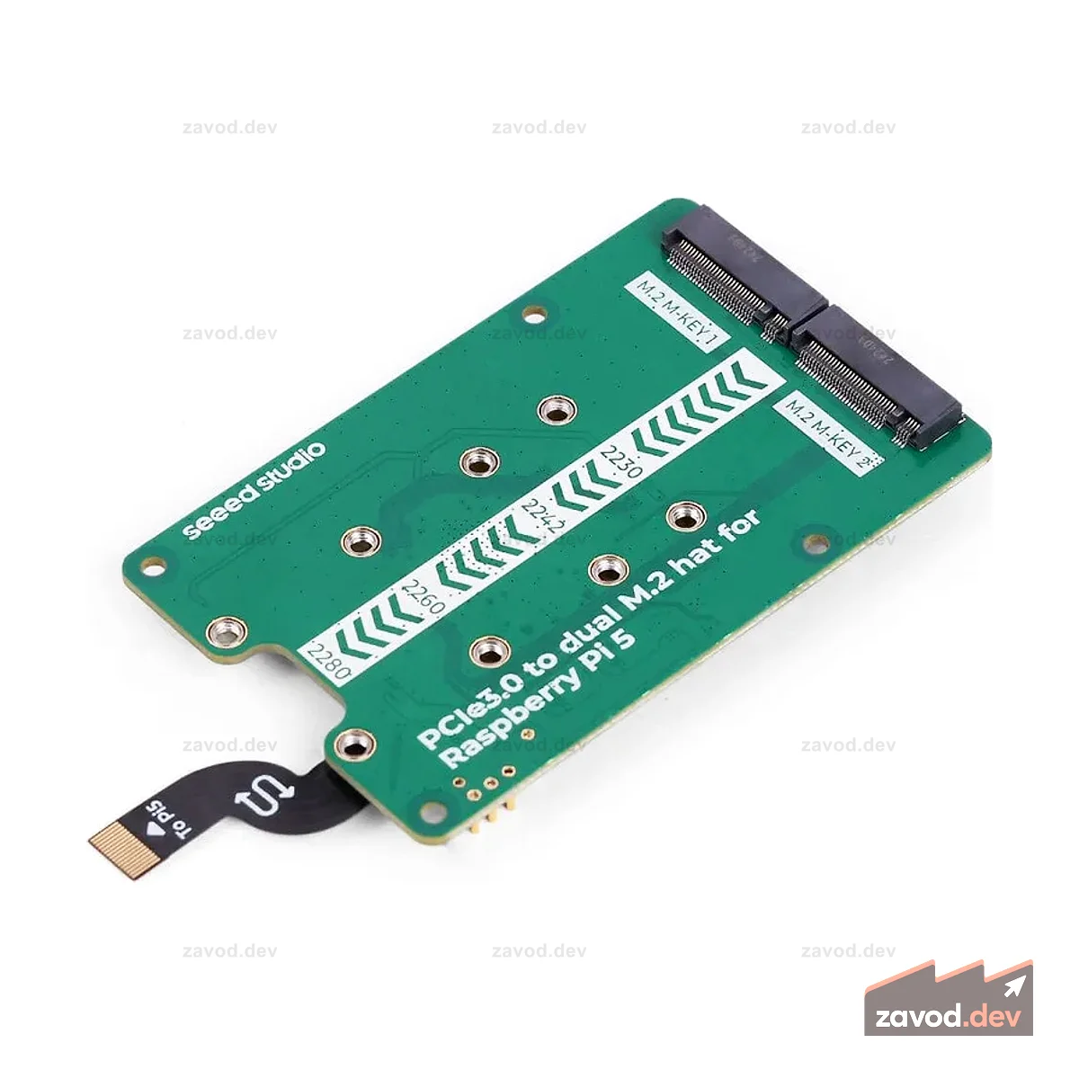 Seeed PCIe 3.0 Dual M.2 HAT для Raspberry Pi 5