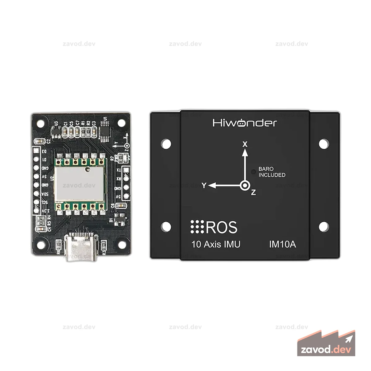 Модуль инерциальной навигации IMU ROS1/ROS2 Робот MEMS USB Магнитометр 10-осевой датчик положения ARHS