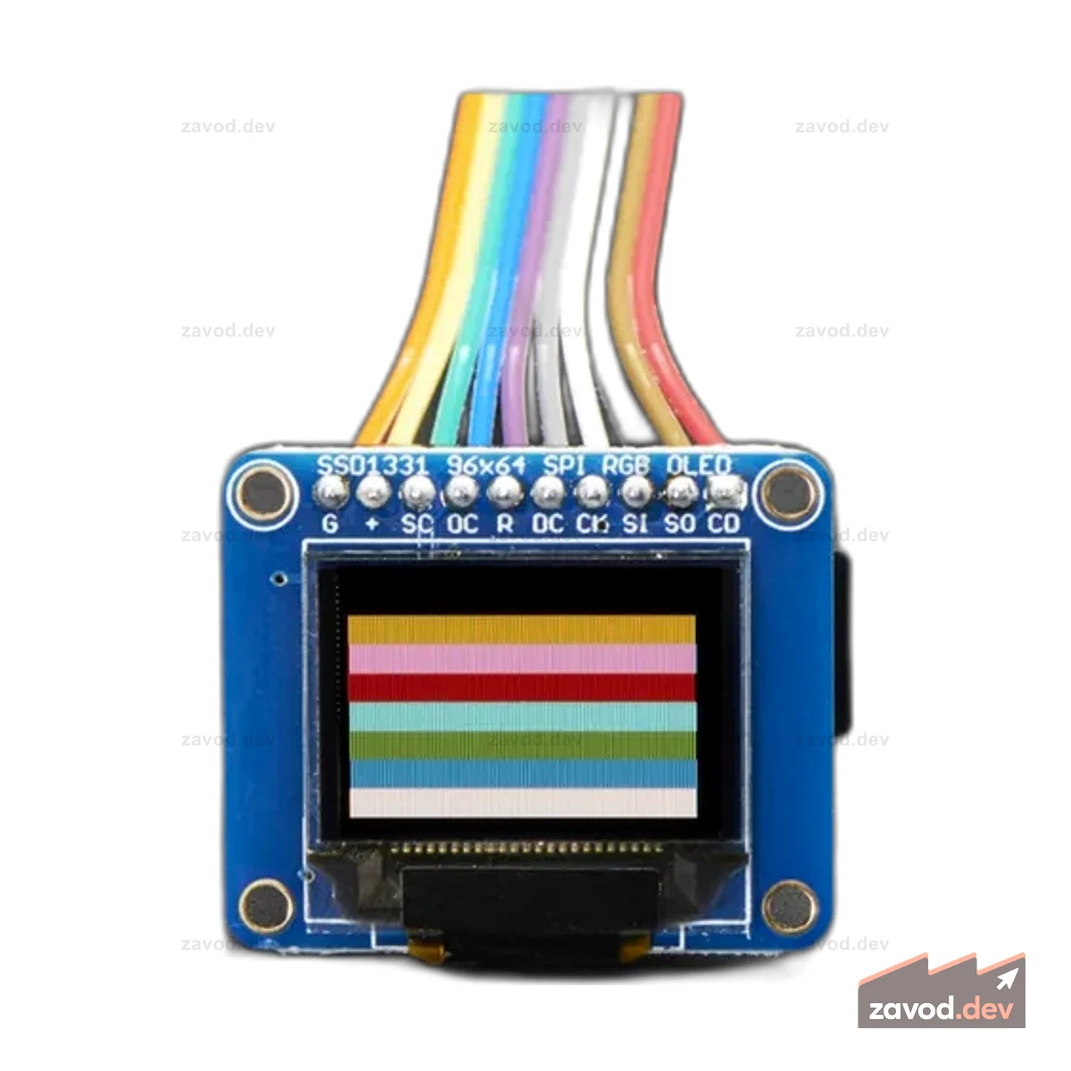 OLED-коммутационная плата - 16-битный цвет 0,96 с держателем microSD