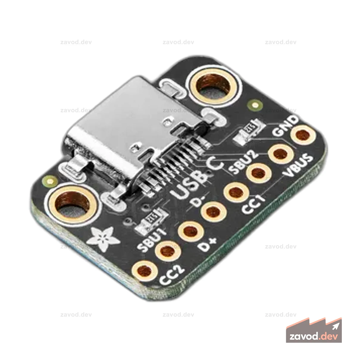 Коммутационная плата Adafruit Sunken USB Type C