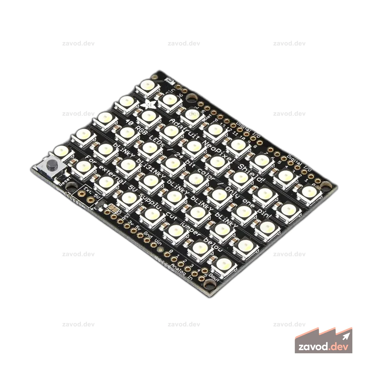 Adafruit NeoPixel Shield - 40 RGBW - Натуральный белый - ~4500K