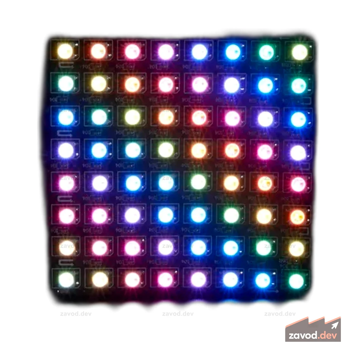 Гибкая светодиодная матрица NeoPixel RGB 8х8