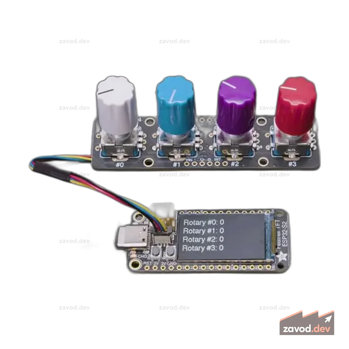 Новый поворотный энкодер Adafruit I2C с NeoPixel