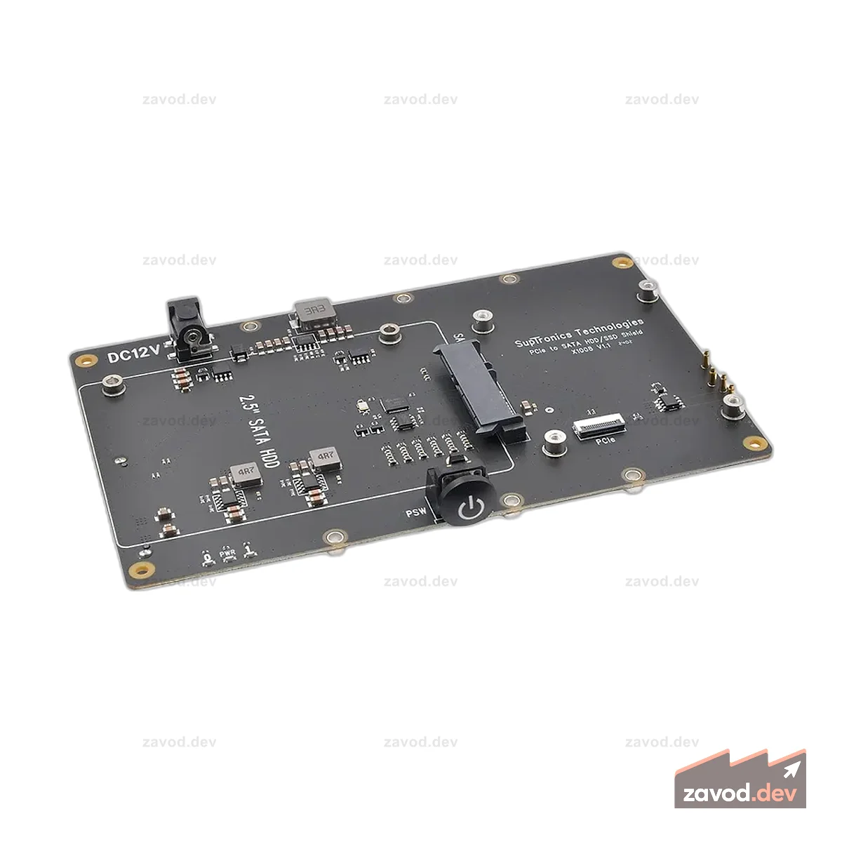 SupTronics X1008 Расширение SATA 3,5 дюйма + 2,5 дюйма для Raspberry Pi 5