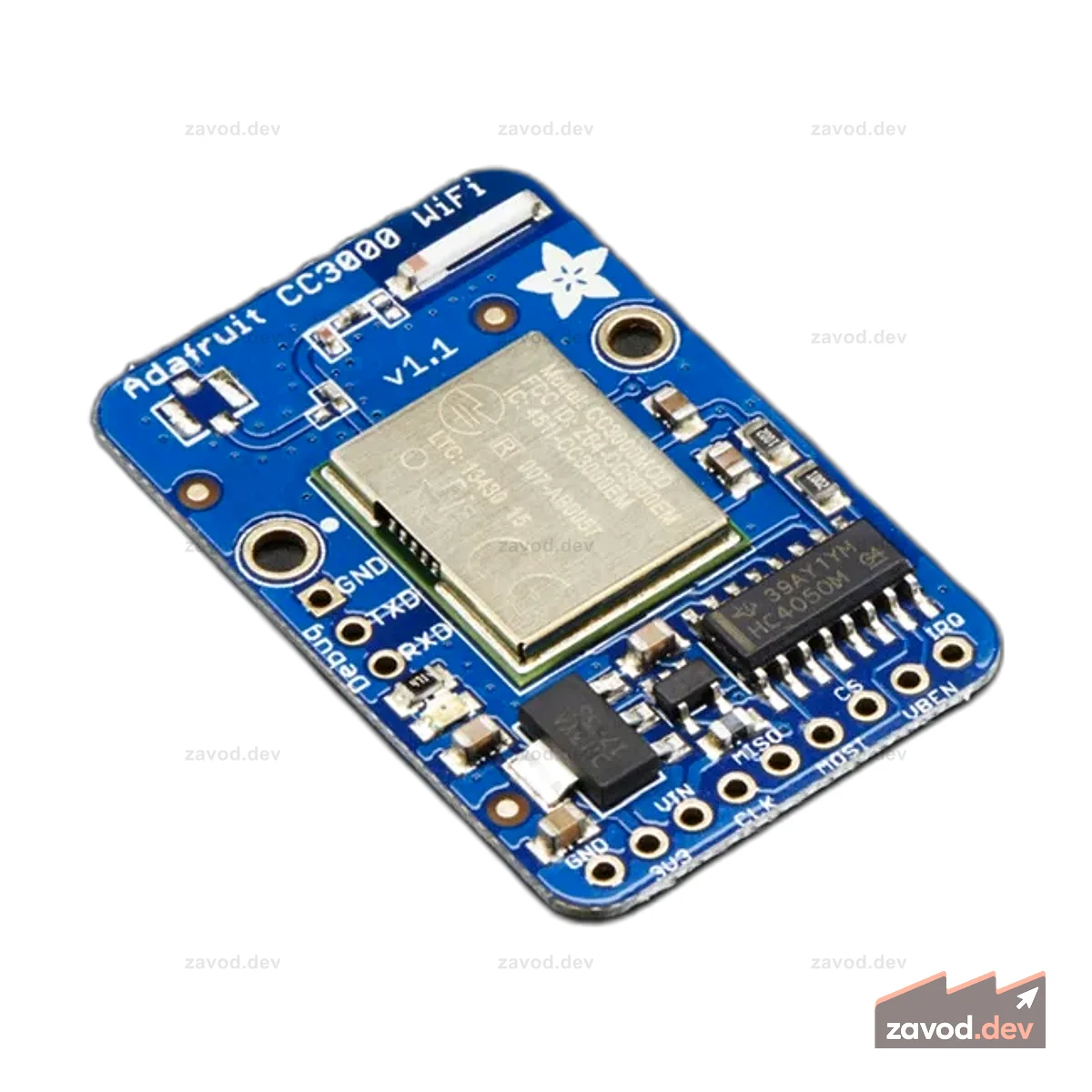 Adafruit HUZZAH CC3000 WiFi Breakout со встроенной антенной [v1.1]