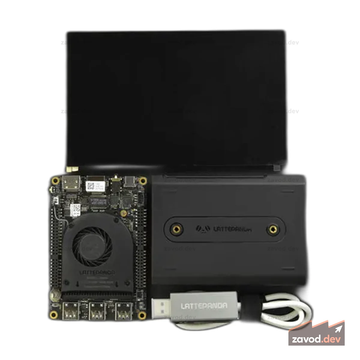 LattePanda 2 Alpha 800s с корпусом Titan, кабелем потоковой передачи и сенсорным дисплеем
