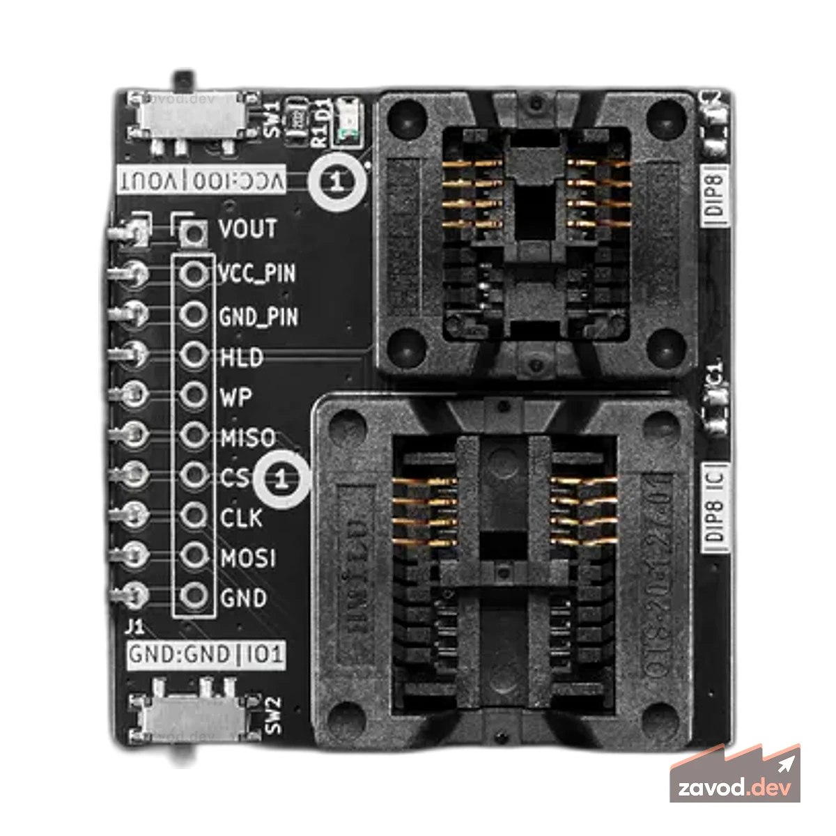 Bus Pirate 5 SOIC/SOP8 SPI флэш-адаптер