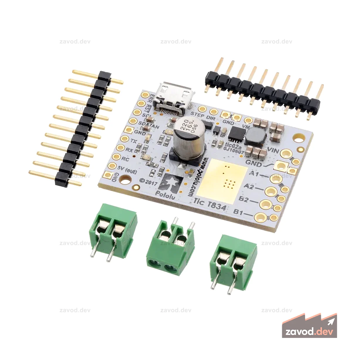 Tic T834 USB мультиинтерфейсный контроллер шагового двигателя