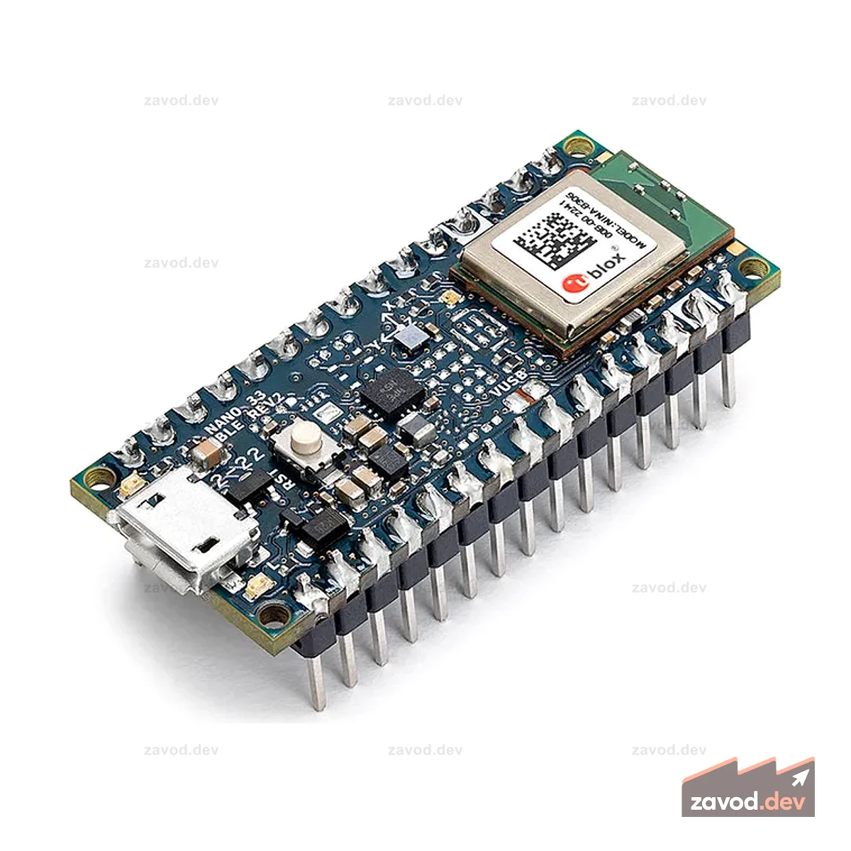Arduino Nano 33 BLE Rev2 с разъемами