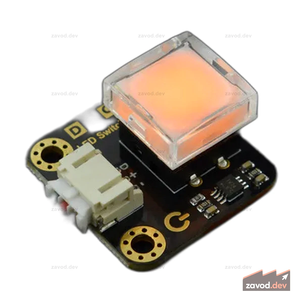 Gravity: Светодиодный переключатель для Arduino/micro:bit (Желтый)
