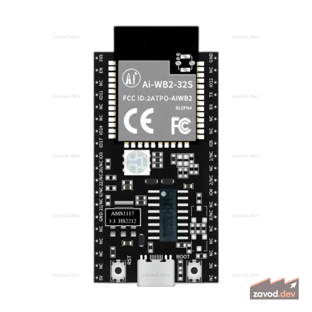 NODEMCU Ai-Thinker AI-WB2-32S-Kit Макетная плата с поддержкой Wi-Fi 802.11b/g/n и протокола BLE 5.0