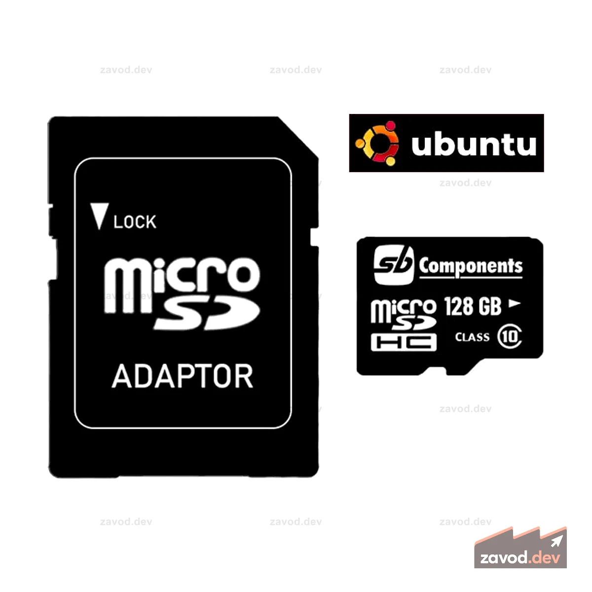 Предустановленная карта MicroSD для сервера Ubuntu для Rock 5B, 4SE, 4C+, 4C, 3A и 3C