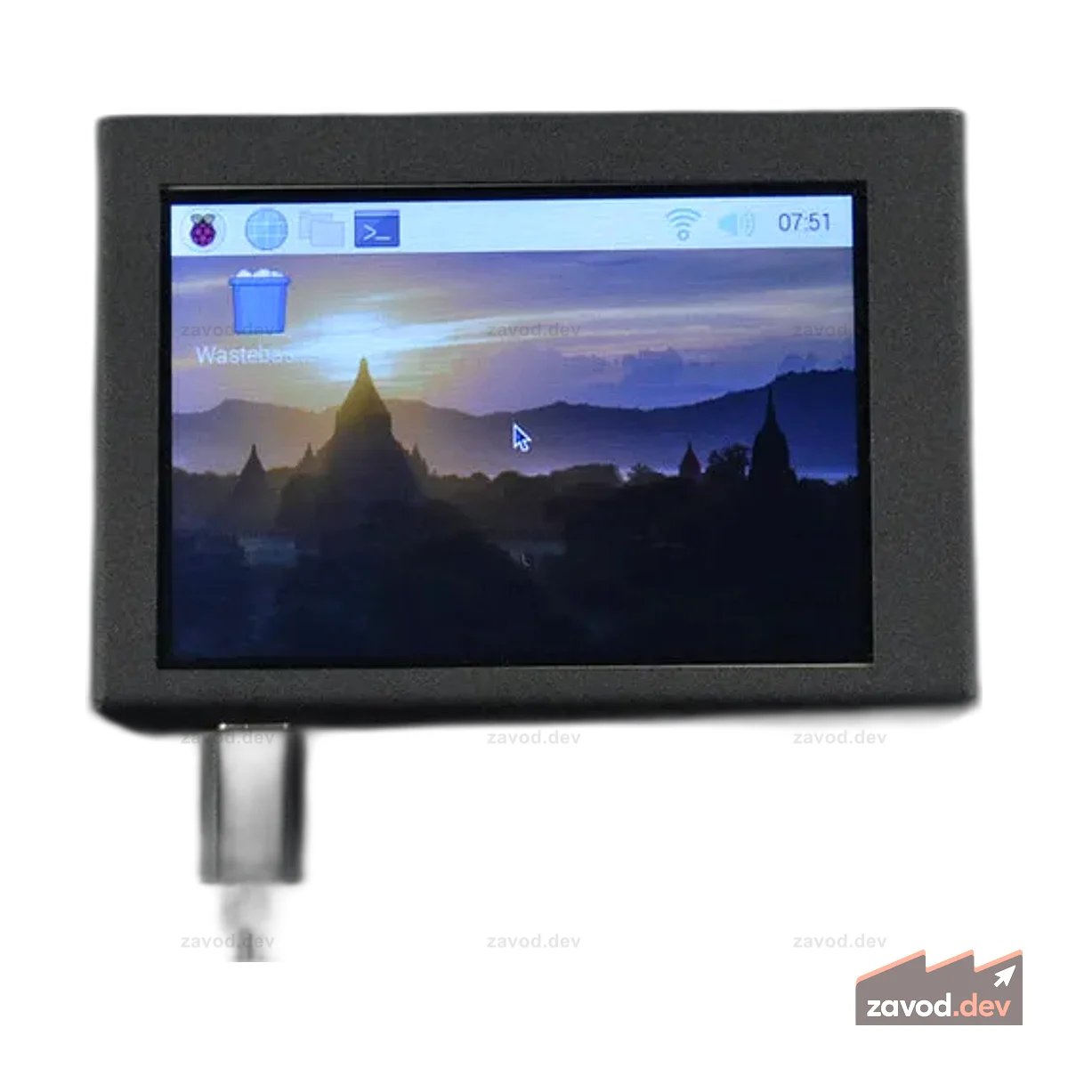 Металлический корпус Raspberry Pi 4 с сенсорным TFT-экраном 3,5 дюйма, 480x320 пикселей