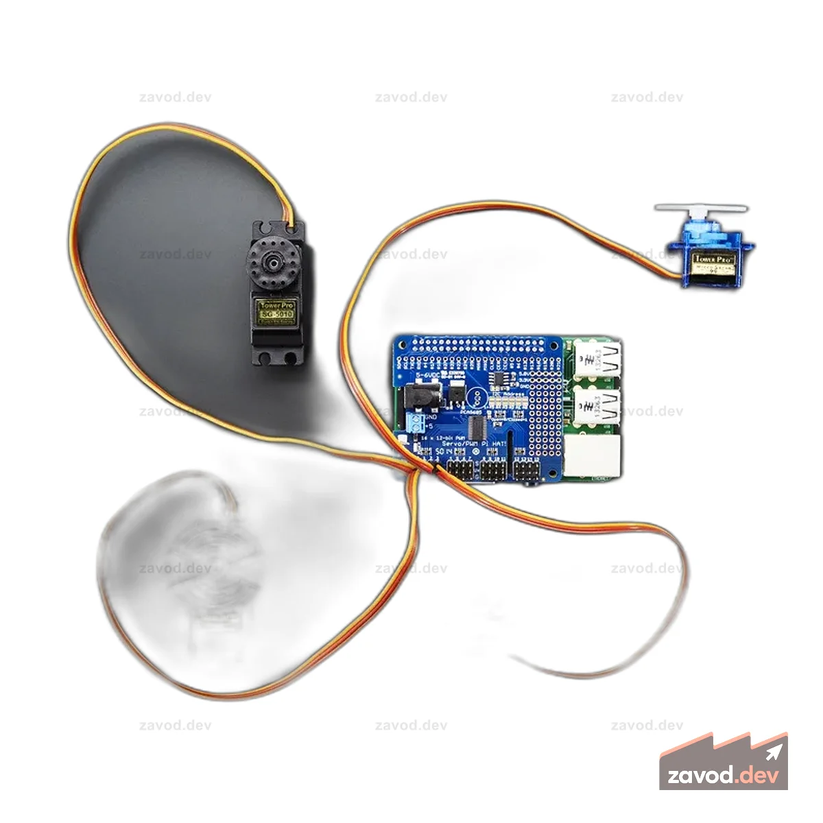 16-канальный ШИМ / сервопривод для Raspberry Pi — мини-набор Adafruit