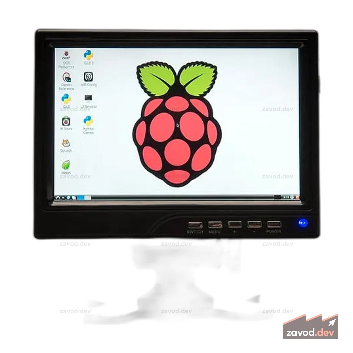 Дисплей 7 дюймов 1280x800 (720p) IPS + динамики - HDMI/VGA/NTSC/PAL